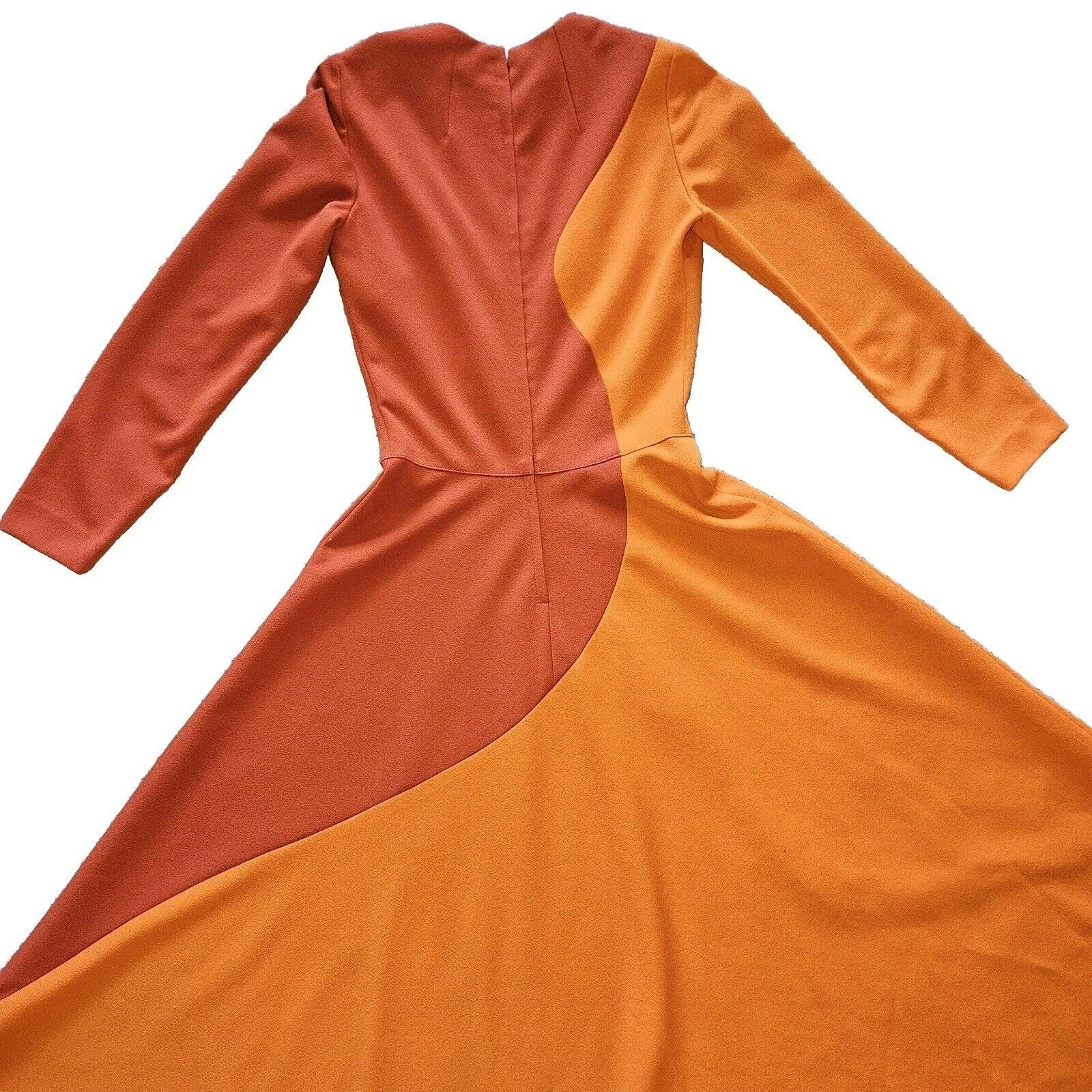 Handmade Vintage Handmade Maxi Dress Womens Sz S Groovy 70s Orange Wa Size S / US 4 / IT 40 - 16 Thumbnail