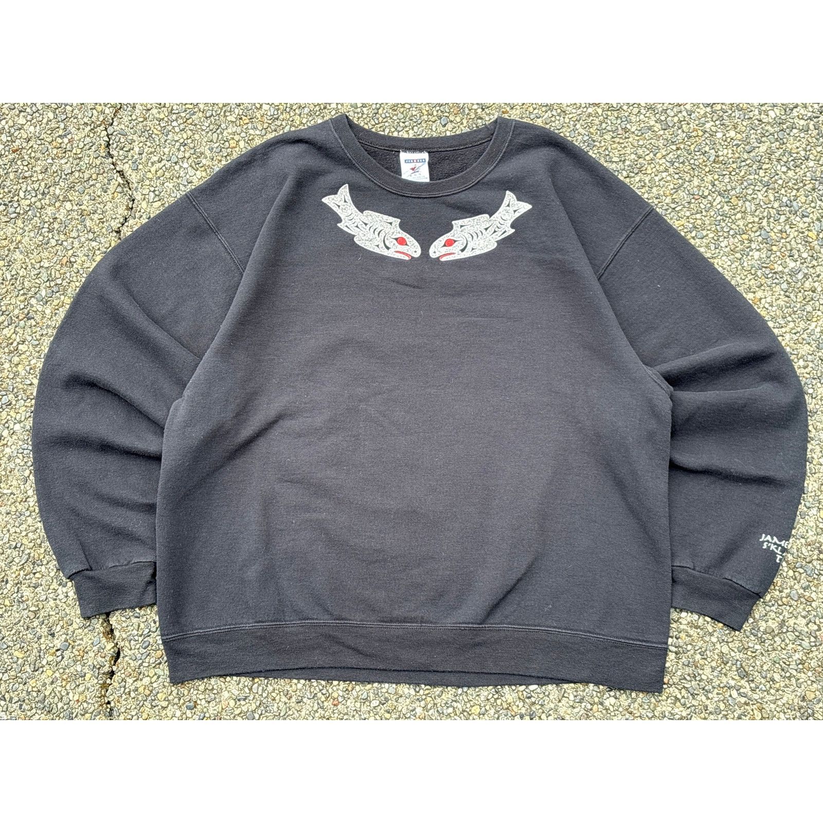 Jerzees Custom Native art silver salmon Jamestown S’klallam Tribe XL Size US XL / EU 56 / 4 - 1 Thumbnail