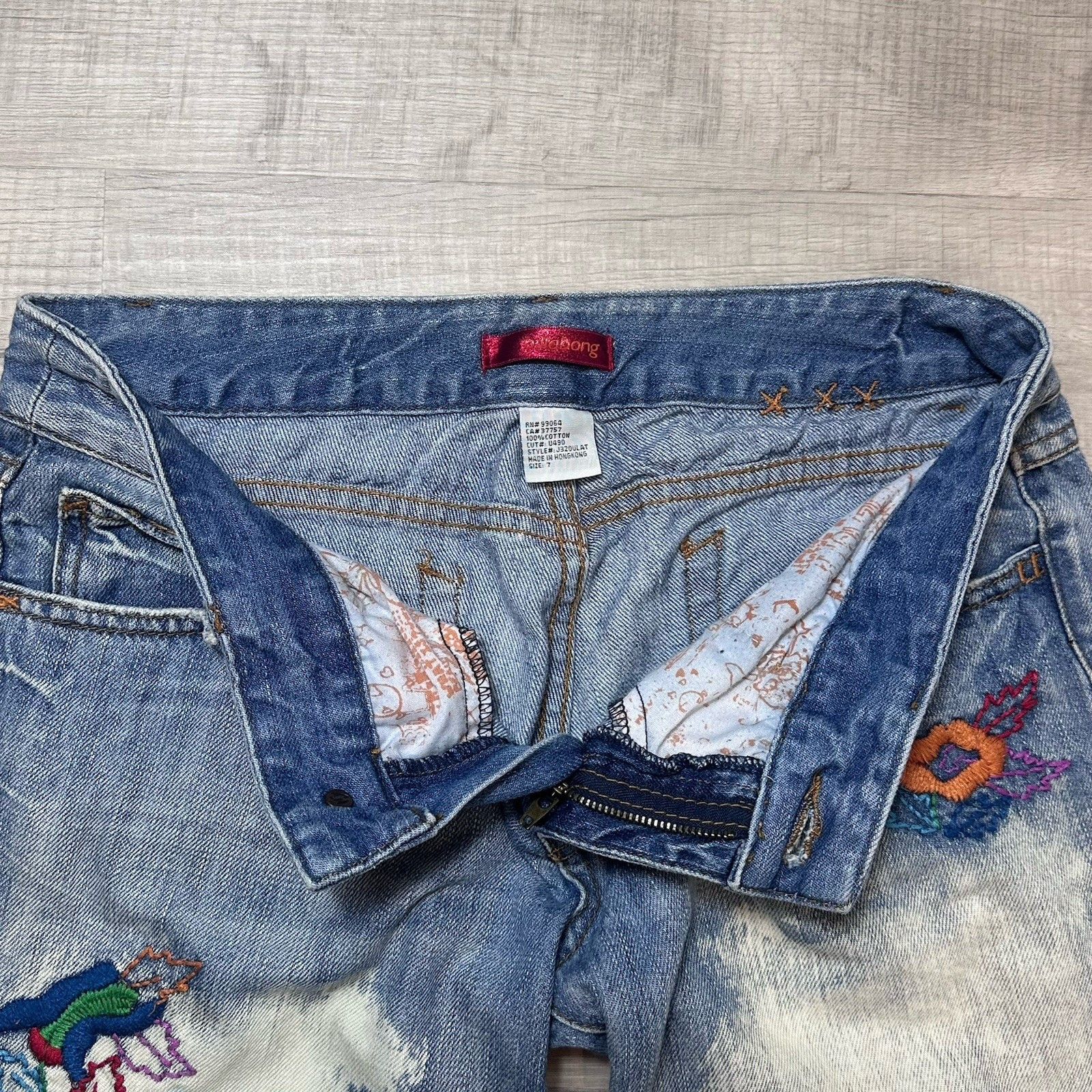 Billabong Y2K Boho Billabong Low Jeans Vintage 90's Flared Sz 7 30x32 Size 30" / US 8 / IT 44 - 6 Thumbnail