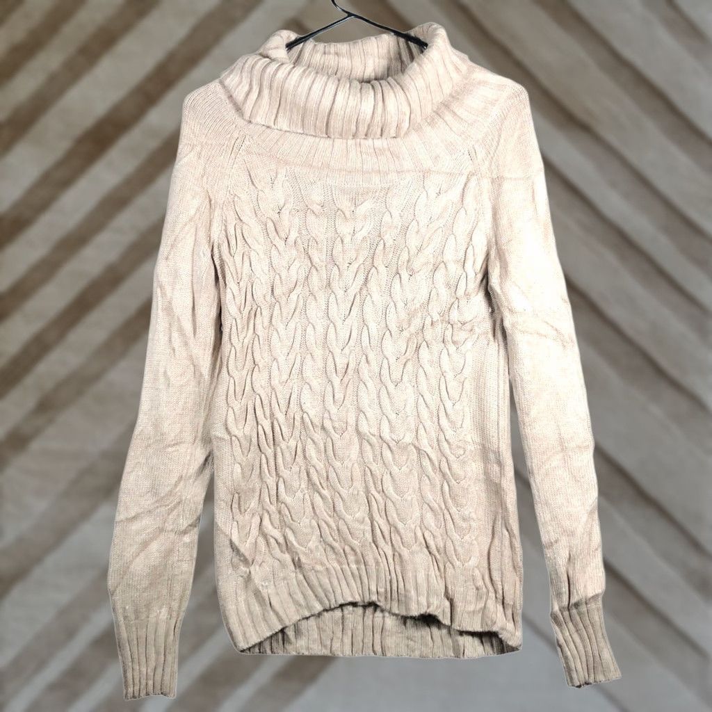 Banana Republic Banana Republic Womens Sweater Brown Mock Neck Wool Cashmere Blend Small Knit Pullover Long Sleeve Casual Workwear Preppy - Mens/Womens Size S / US 4 / IT 40 - 1 Thumbnail