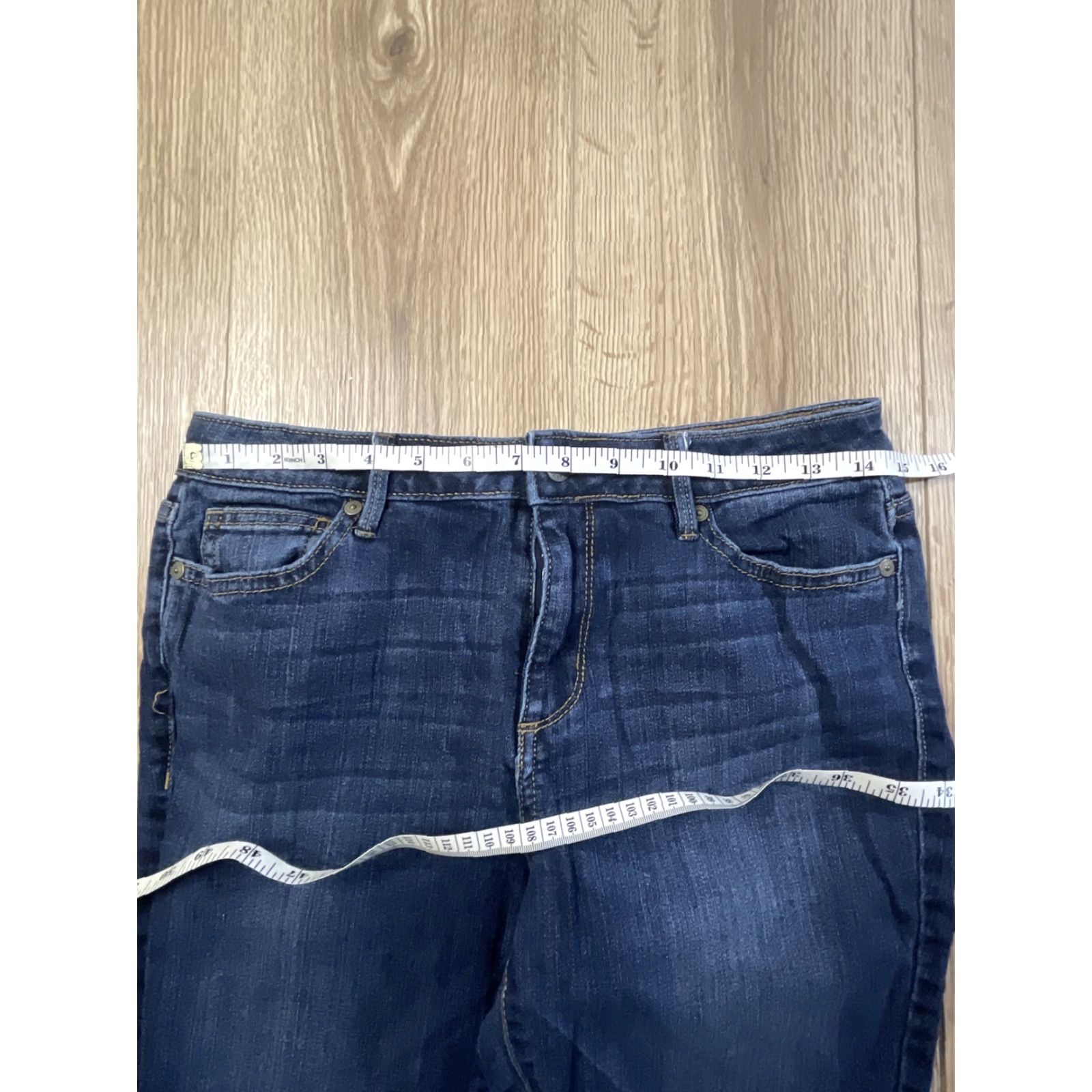 Liz Claiborne LIZ CLAIBORNE Classic Fit Dark Wash Jeans Size 6 Straight Leg Stretch Denim Women Size 28" / US 6 / IT 42 - 7 Thumbnail