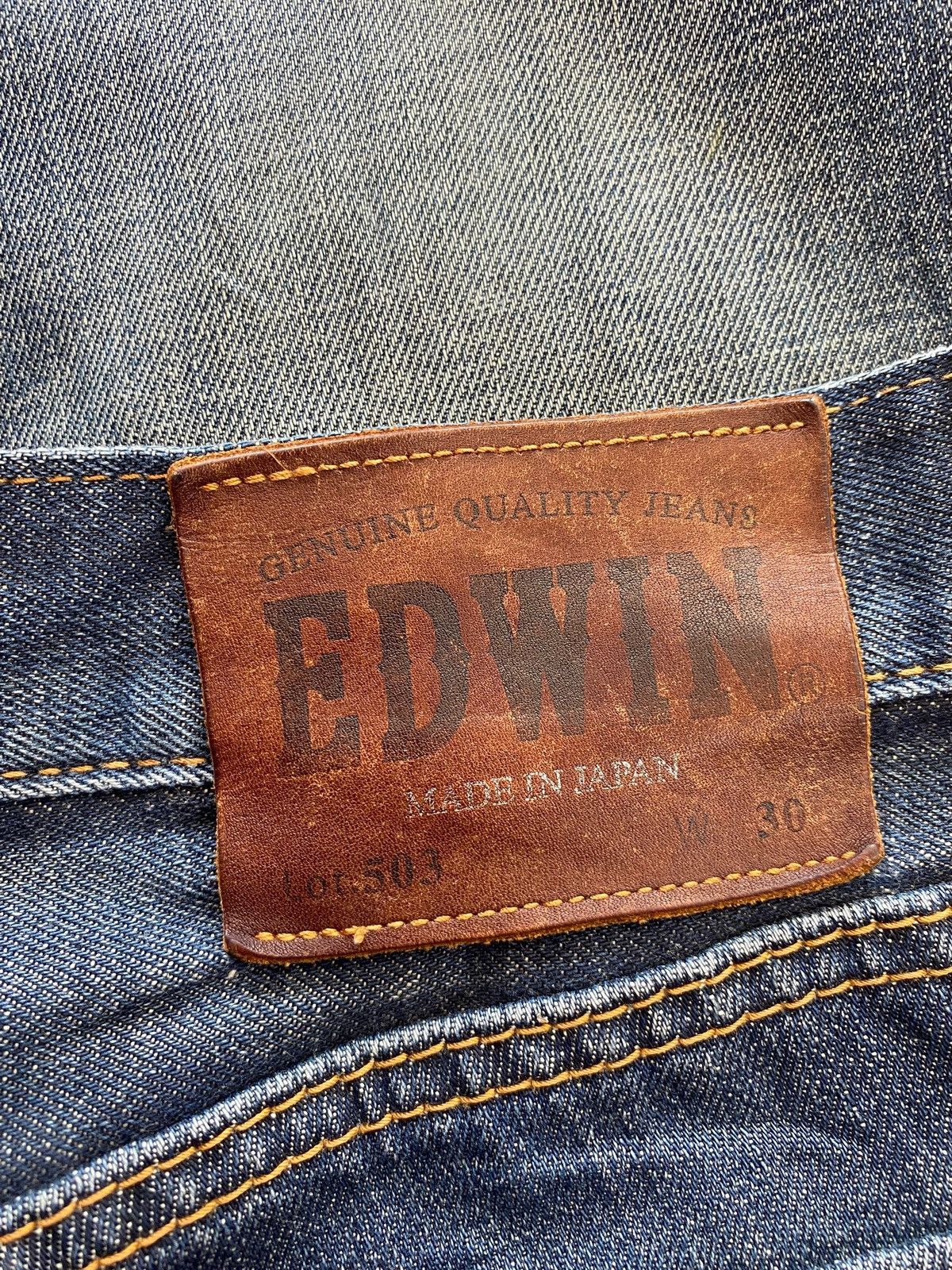 Edwin Vintage Edwin Whiskers Faded Wash Style Loose Jeans Size US 30 / EU 46 - 10 Thumbnail