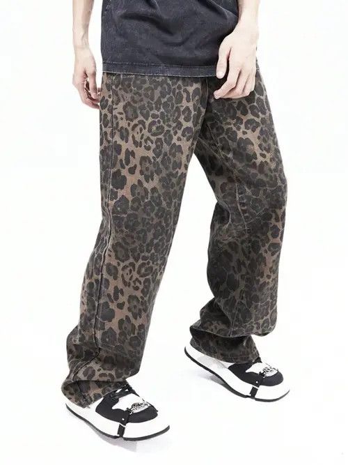 Jean Leopard Baggy Y2K loose fit Jeans Size US 32 / EU 48 - 4 Thumbnail