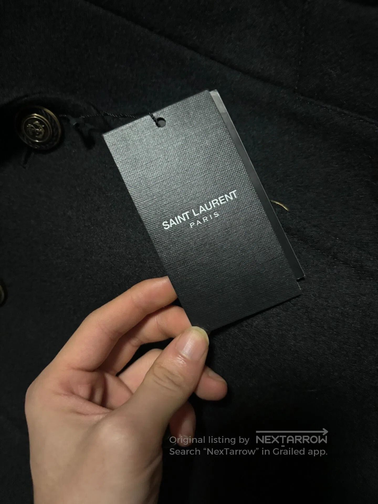 Anthony Vaccarello Saint Laurent 2020FW Gold Button Military Coat. Size US M / EU 48-50 / 2 - 6 Thumbnail