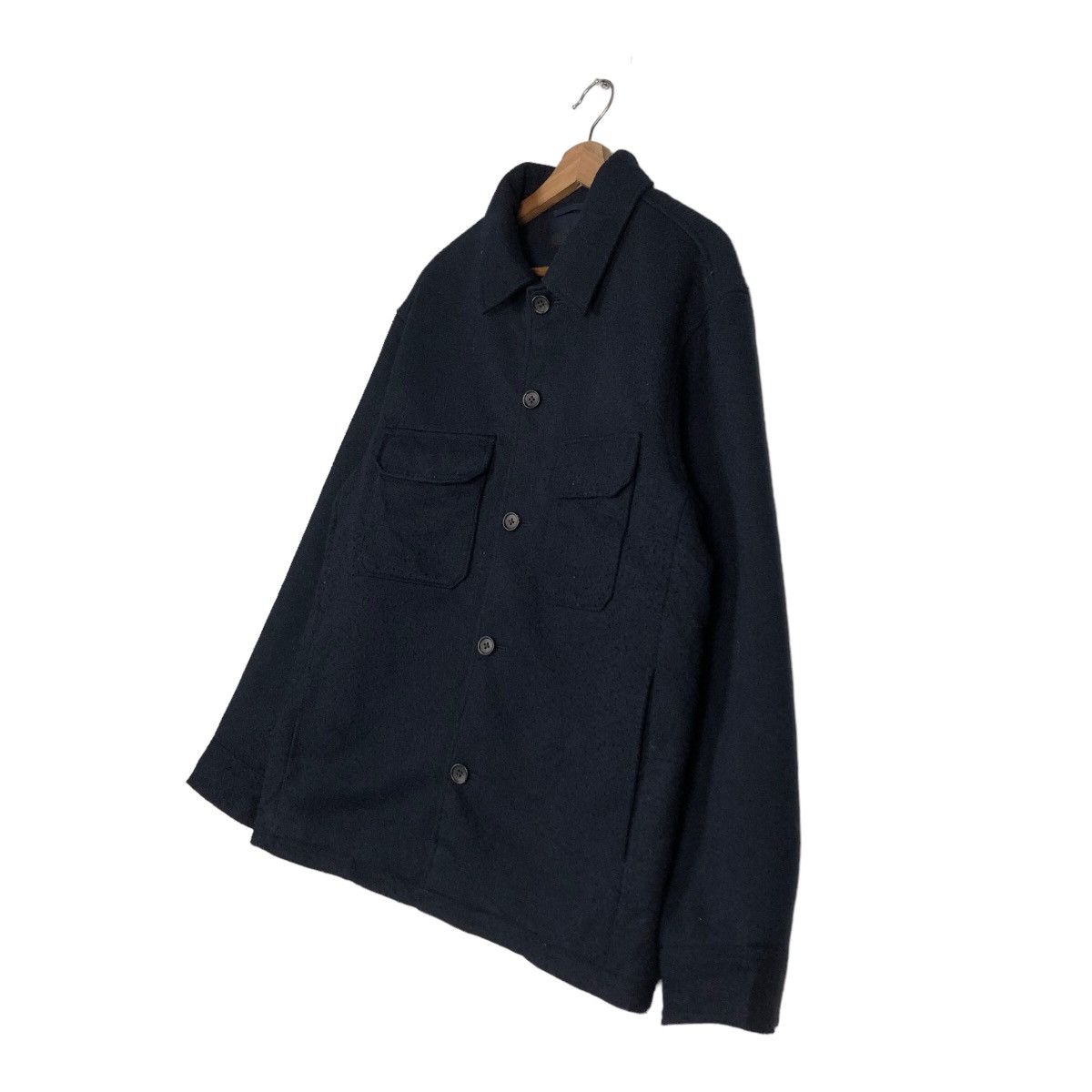 Japanese Brand 🔥Vintage Wool Chore Jacket Uniqlo Japan Issey Miyake Size US L / EU 52-54 / 3 - 2 Thumbnail