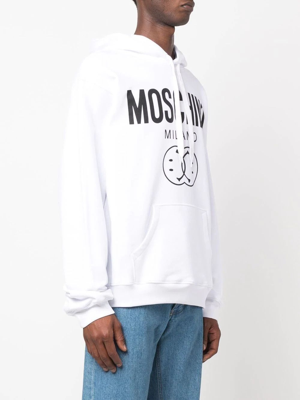 Moschino o1y0225 Logo Hoodie in White Size US M / EU 48-50 / 2 - 3 Thumbnail