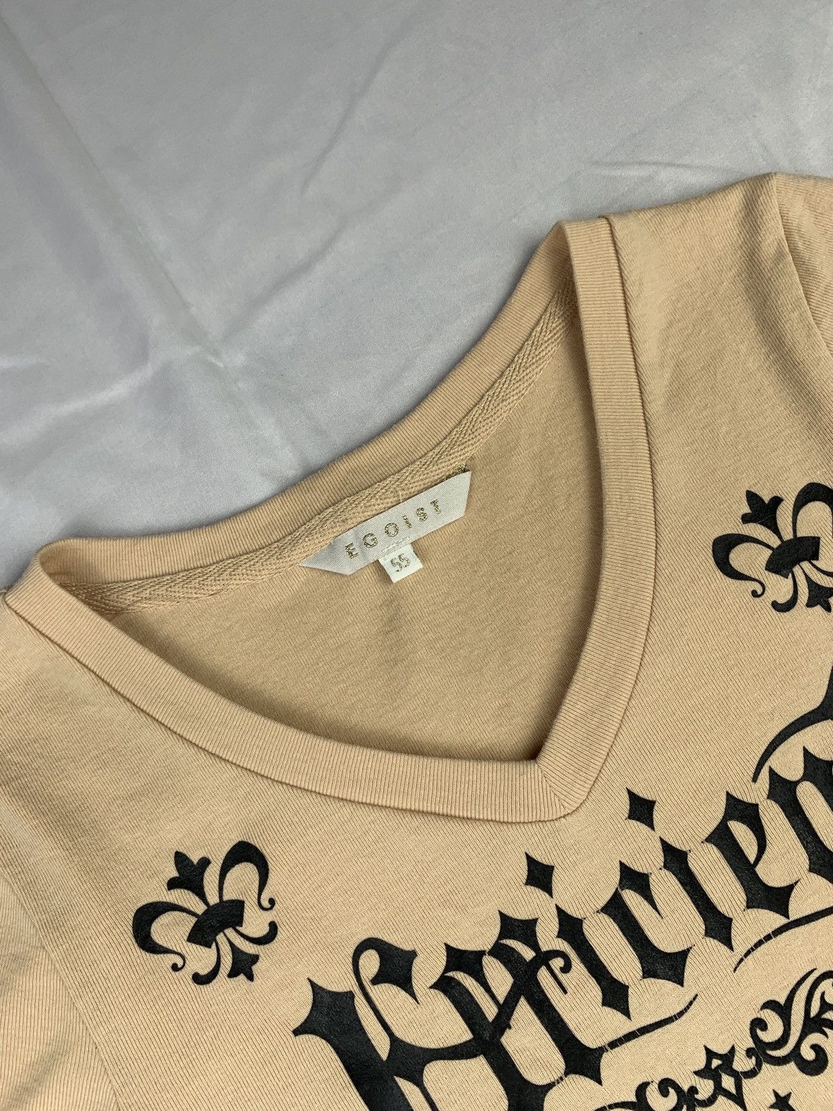 Japanese Brand y2k Egoist Goth Cross Word Graphic V Neck Top Size S / US 4 / IT 40 - 5 Thumbnail