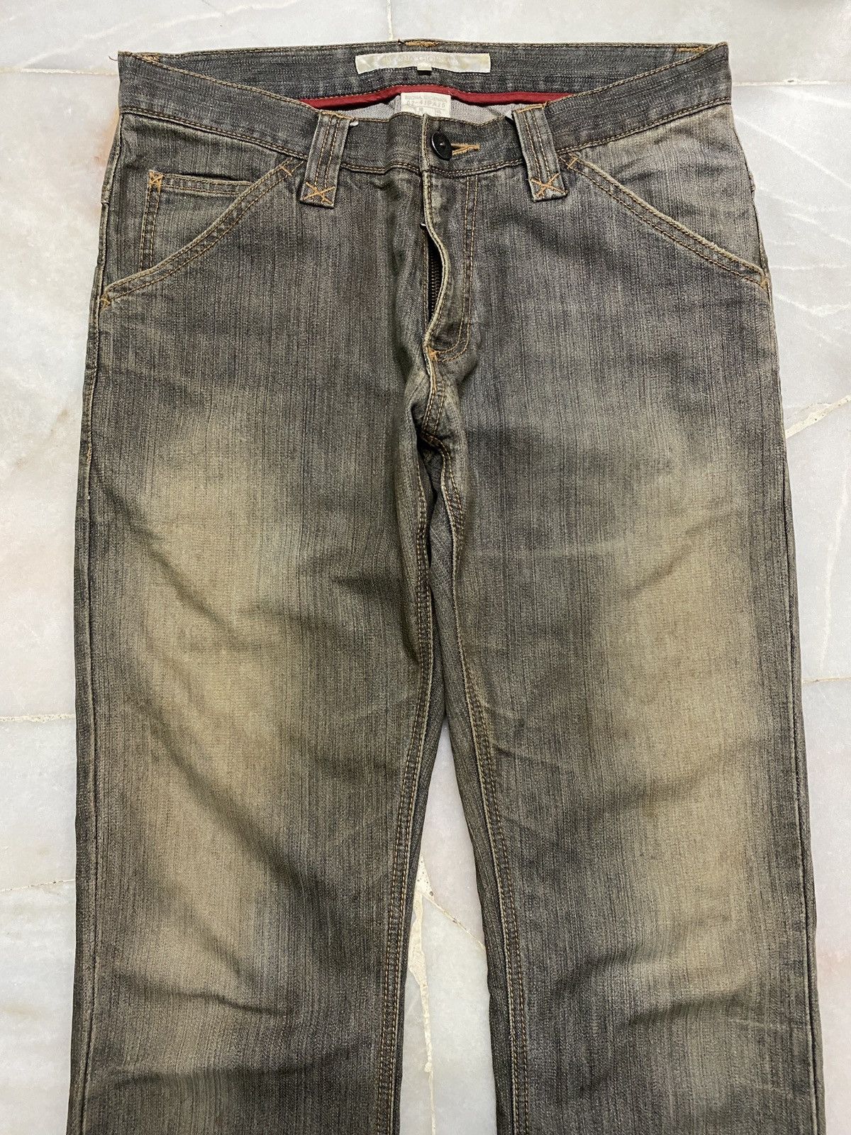 If Six Was Nine 💥Flare💥Vintage 90s Buona Rusty Mudwash Distress jean Japan Size US 30 / EU 46 - 3 Thumbnail
