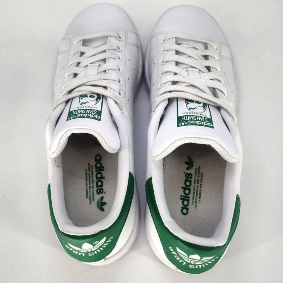Adidas Adidas Stan Smith White Leather Green Heel Tab Sneaker Sz 7 Size US 7 / IT 37 - 12 Thumbnail
