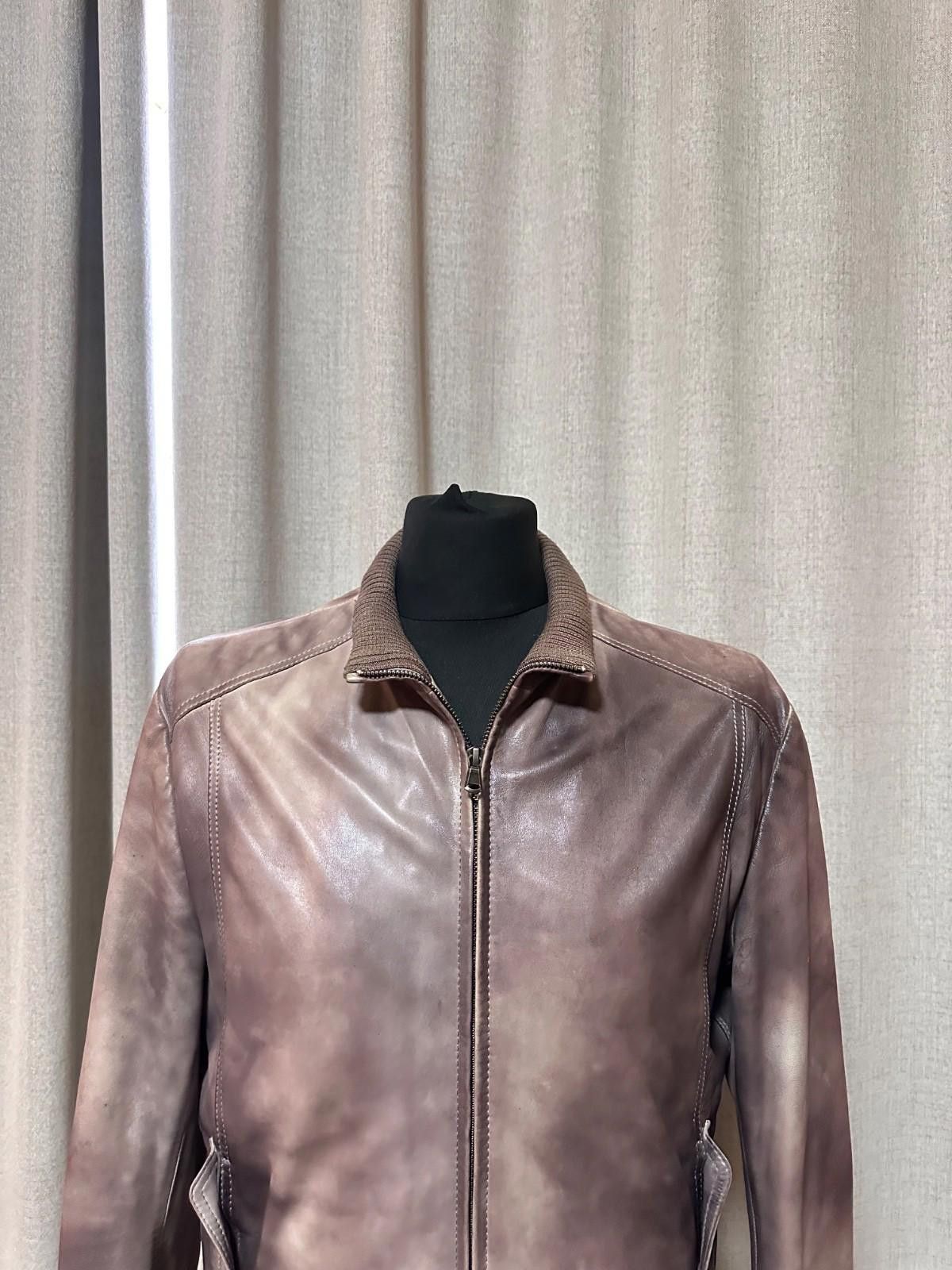 Gimo's Gimo’s GMS-75 Mens Leather Jacket Italian Luxury Brown Sz L Size US L / EU 52-54 / 3 - 2 Thumbnail