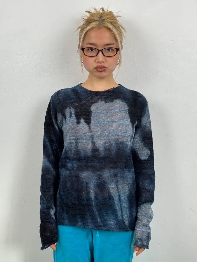 Daniele Alessandrini 2000s Daniele Alessandrini Dark Blue Shadow Sweater Size US XS / EU 42 / 0 - 3 Thumbnail