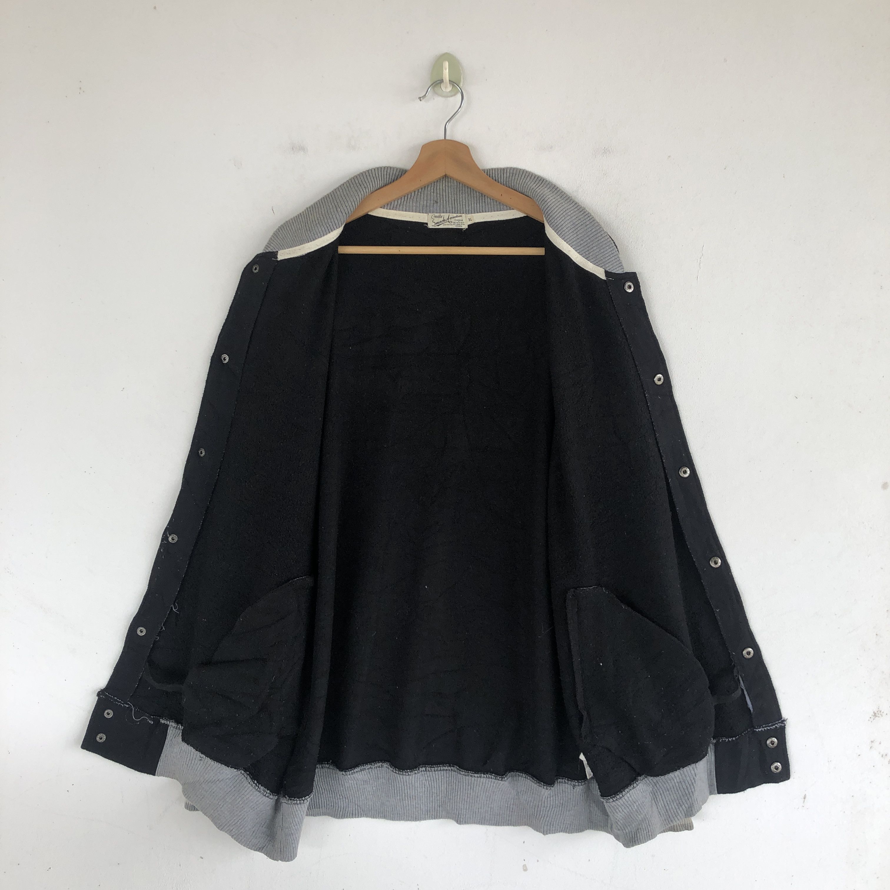 Japanese Brand × Vintage Vintage Y2K Japanese Humor Varsity Sweater Button Sweatshirt Size US L / EU 52-54 / 3 - 9 Thumbnail