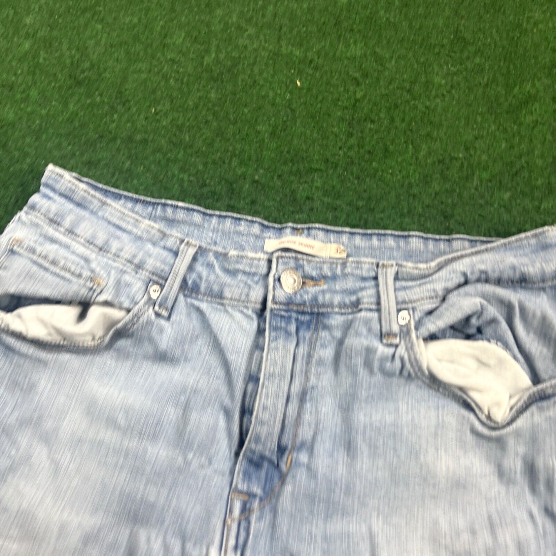 Levi's Levis Jeans Womens 32 (31x30)Blue Skinny Leg Denim Mid Rise Work Paint Outdoors Size 24" / US 00 / IT 34 - 5 Thumbnail