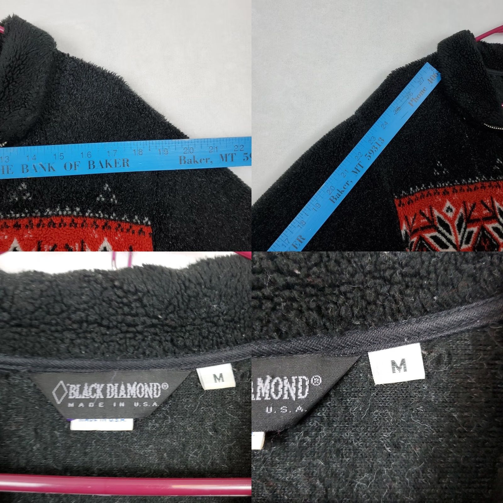 Black Diamond VINTAGE Black Diamond Full Zip Fuzzy Fleece Nordic Fair Isle Ski Jacket Mens M Size US M / EU 48-50 / 2 - 8 Thumbnail