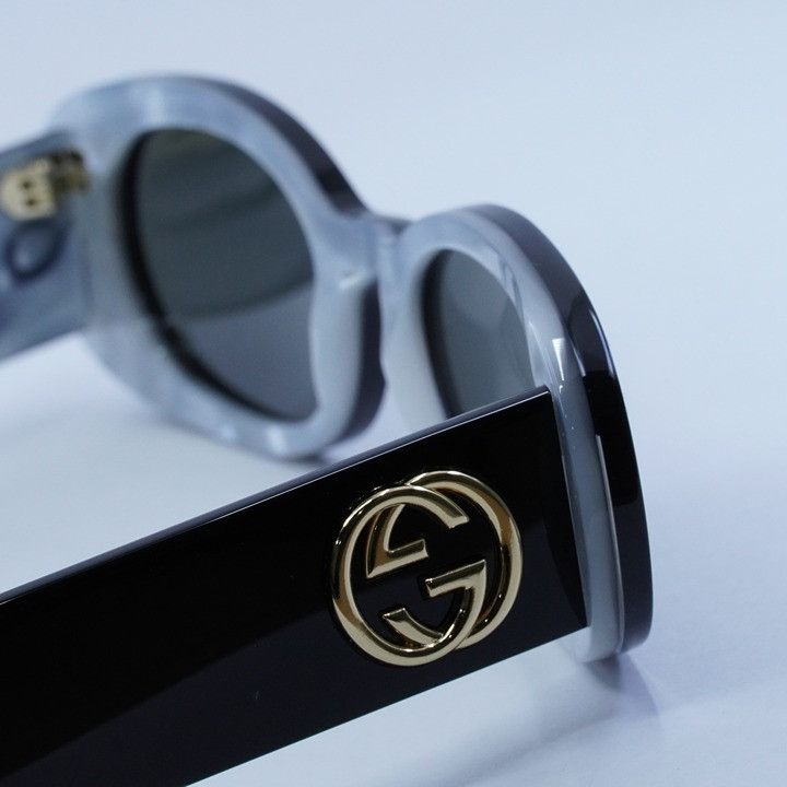 Gucci Gucci GG0517S 001 Sunglasses Black Oval Frame, Grey Lenses Size ONE SIZE - 8 Thumbnail