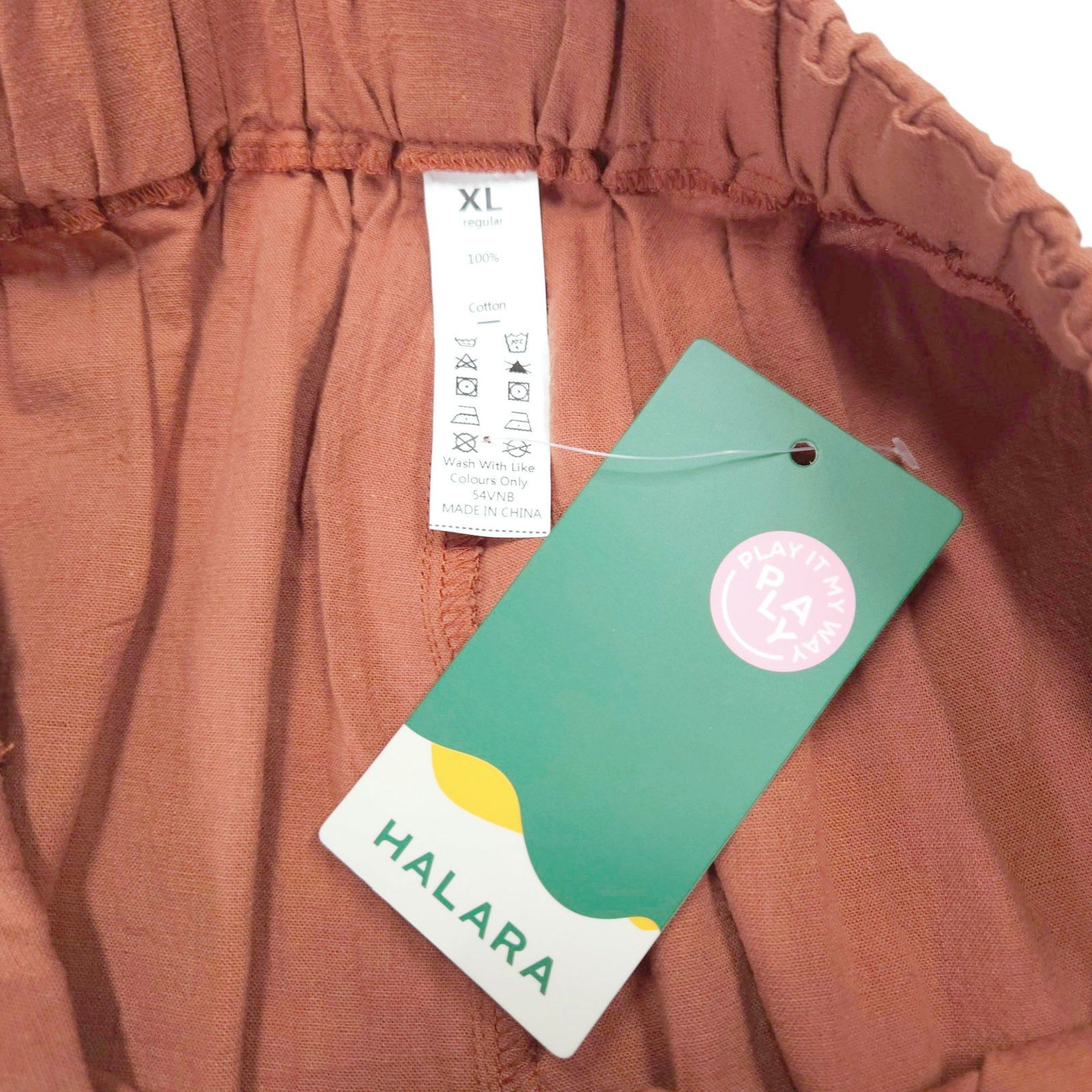 Other Halara High Waisted Palazzo Wide Leg Linen Feel Pant Rust XL Size 28" / US 6 / IT 42 - 5 Thumbnail
