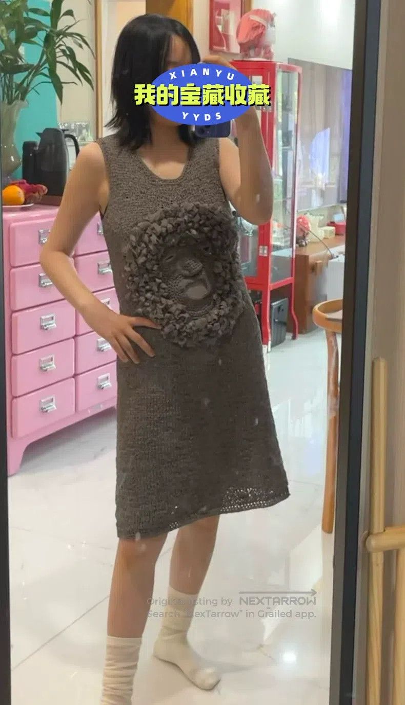 Issey Miyake Issey Miyake Rare Knitted Vest Dress Size L / US 10 / IT 46 - 2 Thumbnail