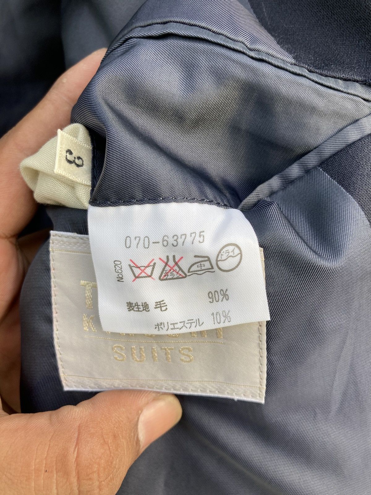 Takeo Kikuchi Takeo Kikuchi Black Double Breasted Pinstripe Blazer Size 44R - 16 Thumbnail