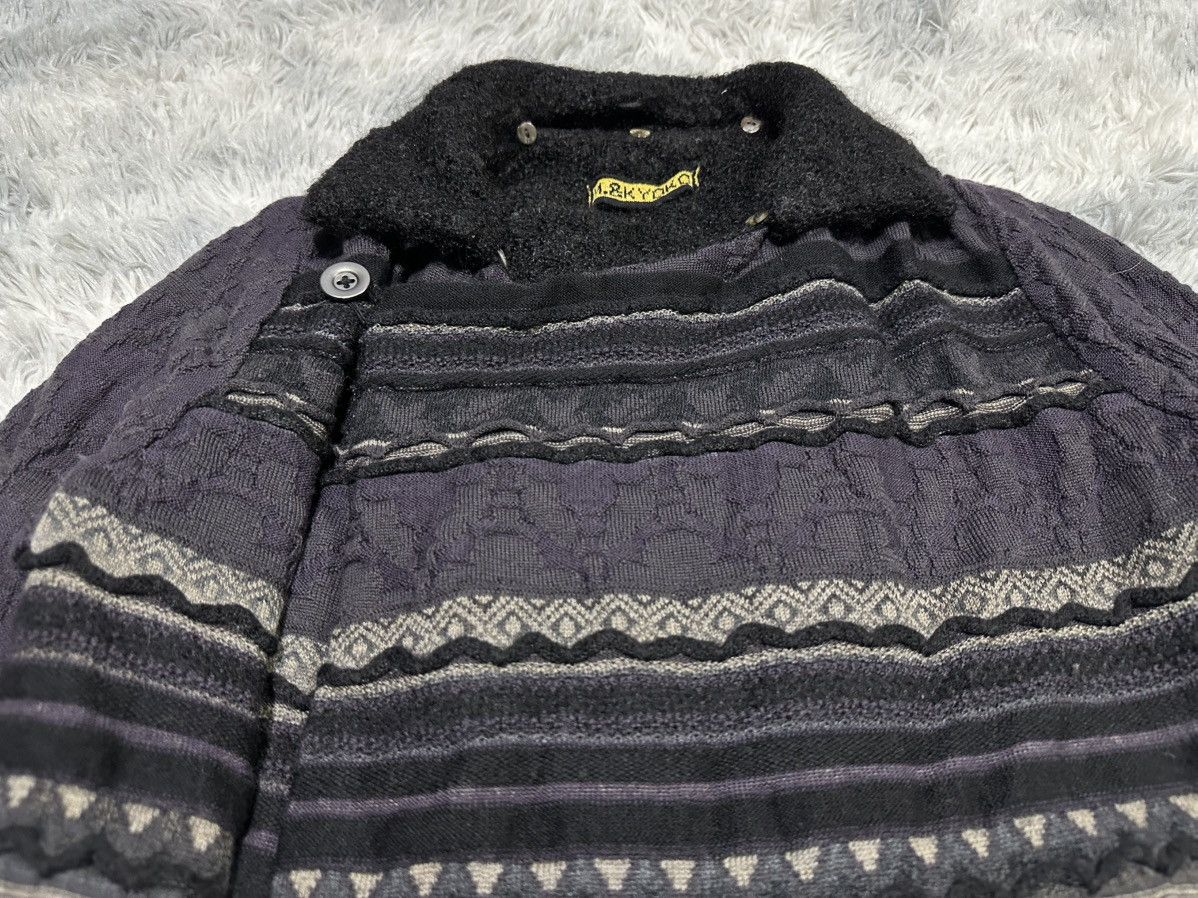 Japanese Brand 🔥Rare Archive M.&Kyoko Crafted Knit Asymmetric Cloaks Size US L / EU 52-54 / 3 - 8 Thumbnail