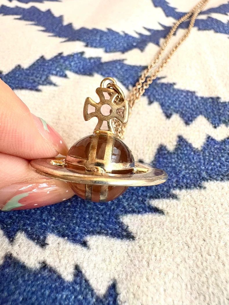 Vivienne Westwood Vivienne Westwood Vintage Pink Jelly Orb Planet Necklace Size ONE SIZE - 4 Thumbnail