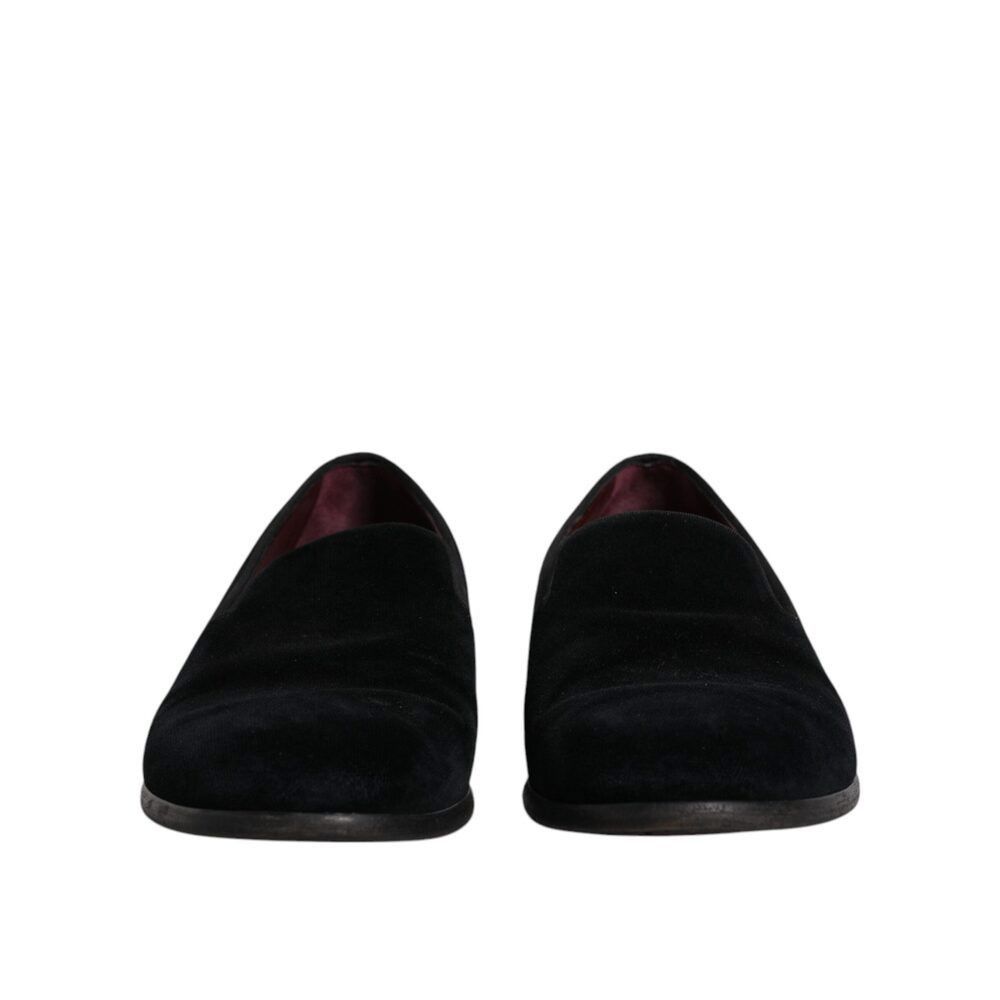 Dolce & Gabbana Dolce & Gabbana Black Velvet Loafers Formal Men Dress Shoes Size US 9 / EU 42 - 2 Thumbnail
