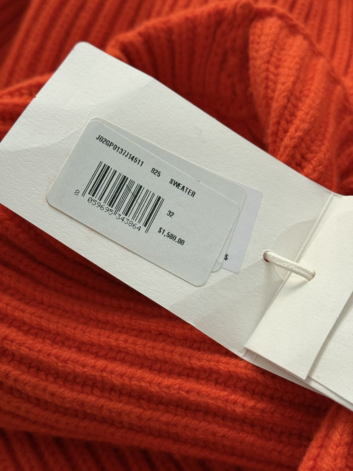 Jil Sander Jil Sander Burnt Orange Ribbed Wool Sweater 32 Size S / US 4 / IT 40 - 6 Thumbnail