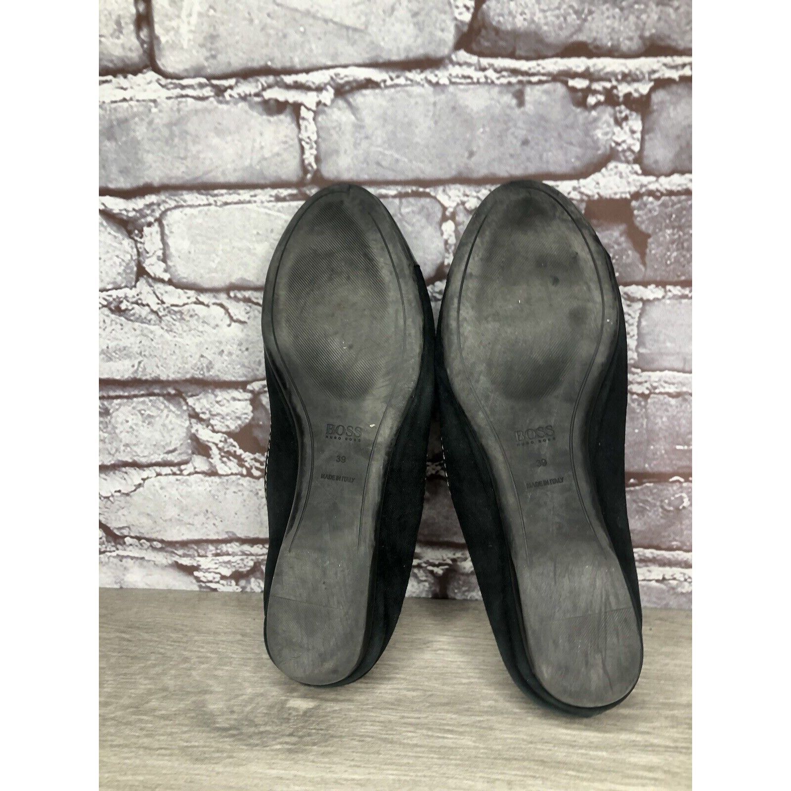Hugo Boss Boss Hugo Boss Black Suede Leather Ballerina Flats Shoes Wom Size US 8.5 / IT 38.5 - 6 Thumbnail