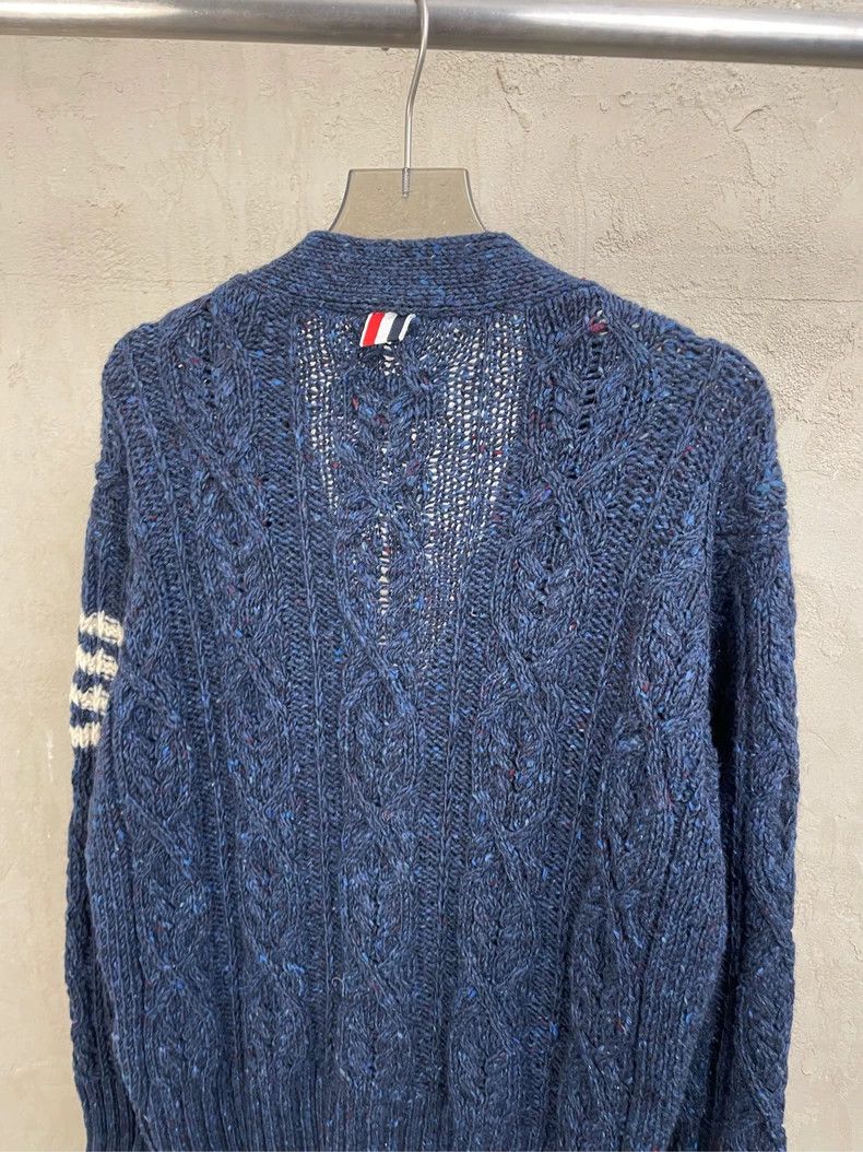 Thom Browne Thom browne Dark blue four-striped wool cardigan jacket 250 Size US L / EU 52-54 / 3 - 4 Thumbnail
