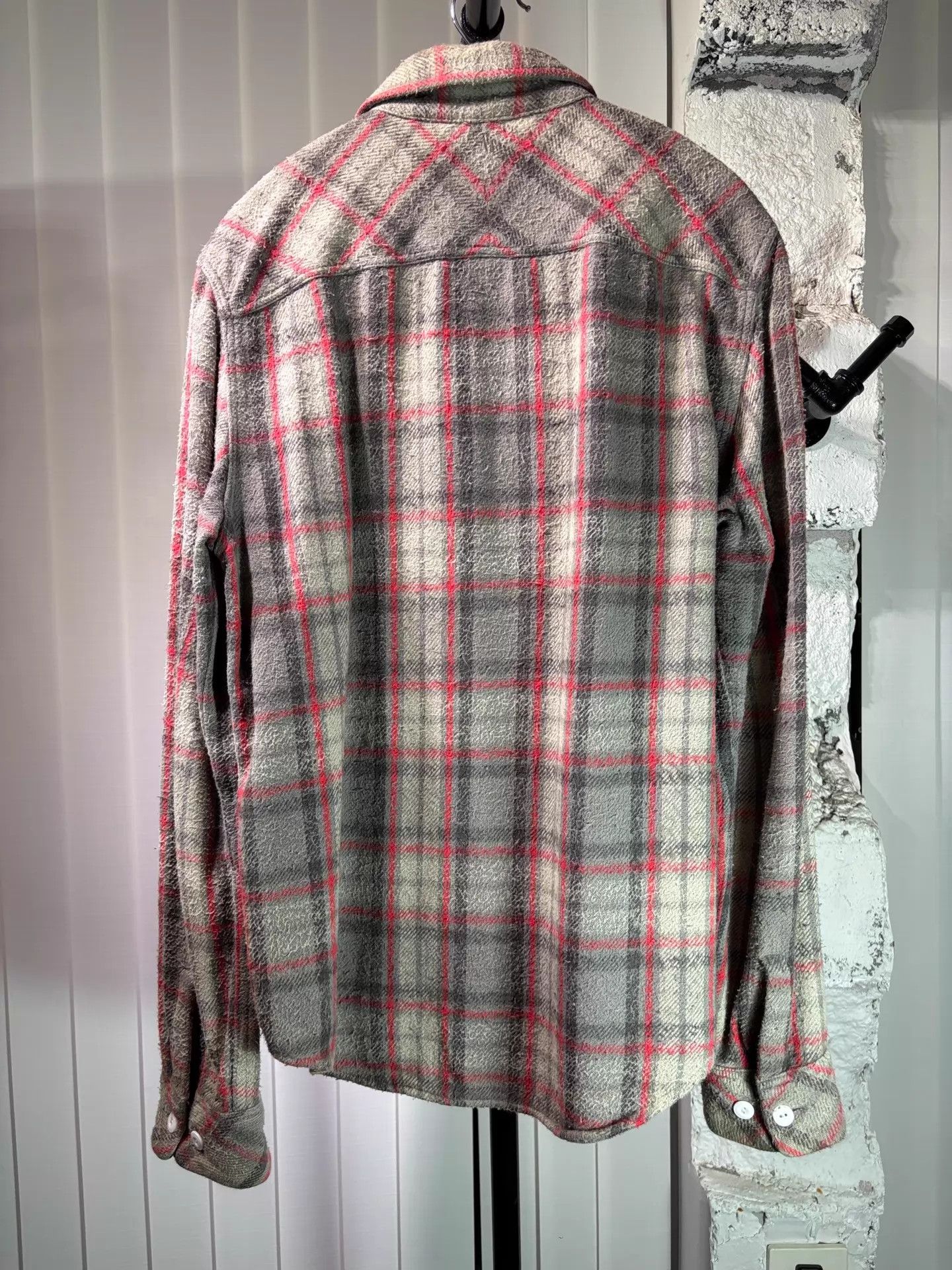Number (N)ine Number (n)ine 05aw THE HIGH STEET Distressed Pilled Shirt Size US L / EU 52-54 / 3 - 2 Thumbnail