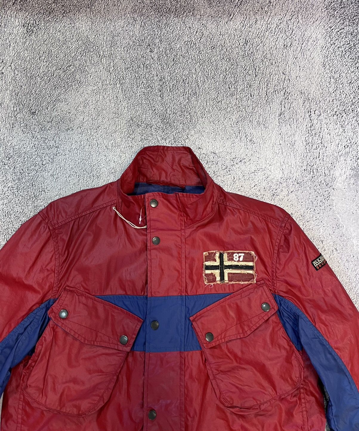 Napapijri Napapijri Men’s Jacket Wax Corpo Red Big Logo Size XL Size US XL / EU 56 / 4 - 3 Thumbnail