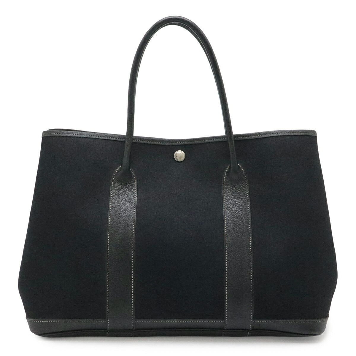 Hermes Hermes Hermes Garden Party PM Toile Officier Canvas Leather Tote Bag Textile Tote Bag Stamp H (2004) DUTY FREE for USA Size ONE SIZE - 1 Thumbnail