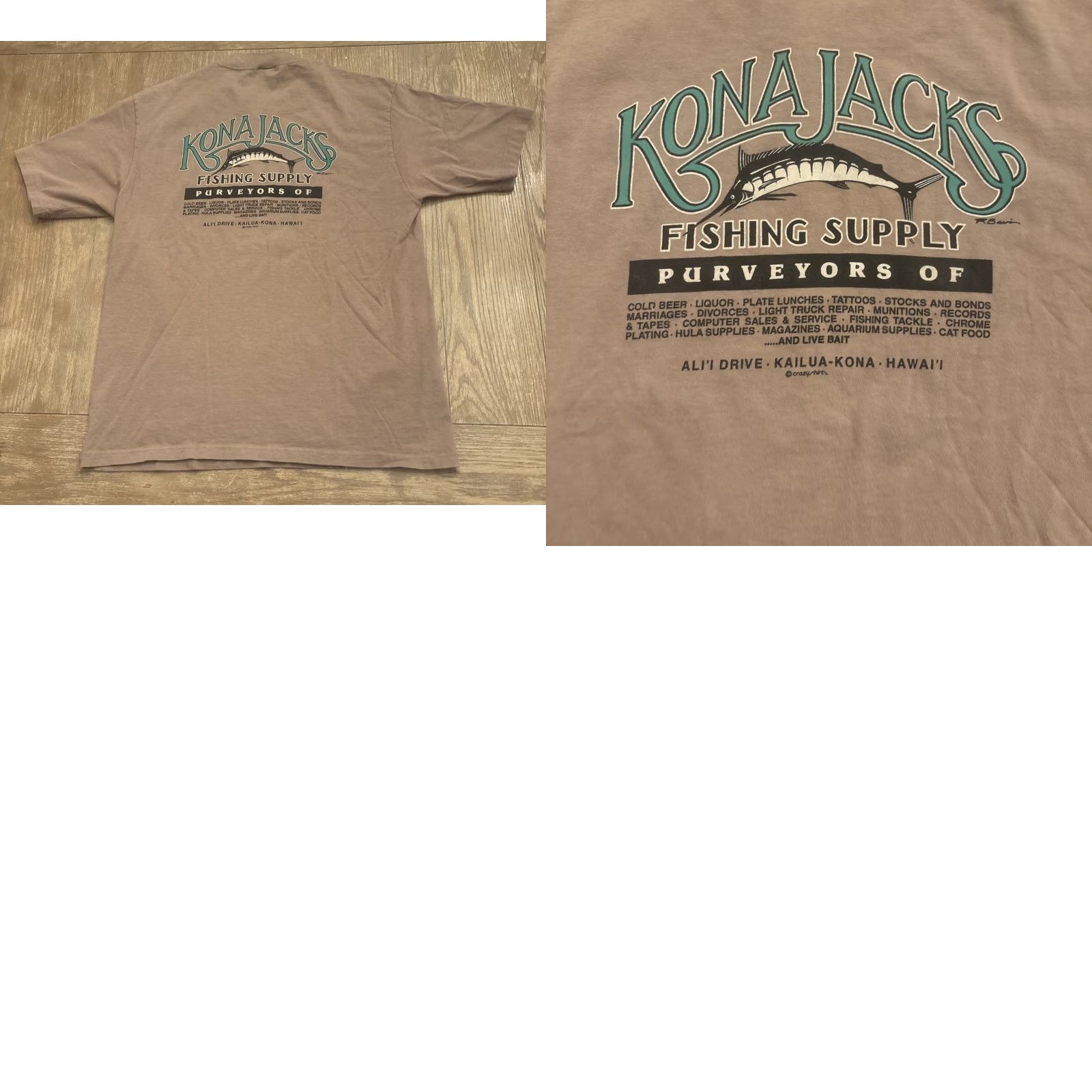 Vintage VINTAGE Crazy Shirts Shirt M Brown Kona Jacks Fishing Supply 90s Hawaii Mens Shirt Size US M / EU 48-50 / 2 - 8 Thumbnail