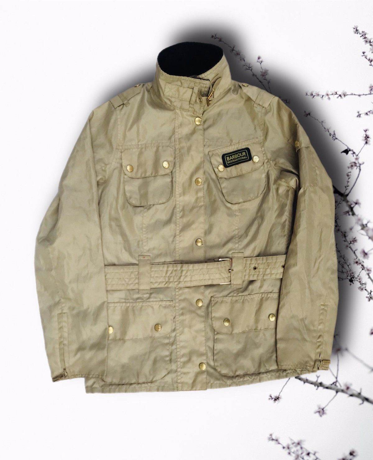 Barbour international jacket mens gold sales