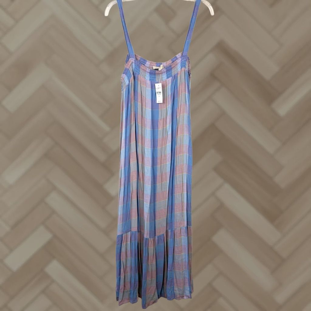 Loft LOFT Midi Dress Womens XL Blue Stripe Tiered Sundress Romantic Prairie New Size XL / US 12-14 / IT 48-50 - 1 Thumbnail