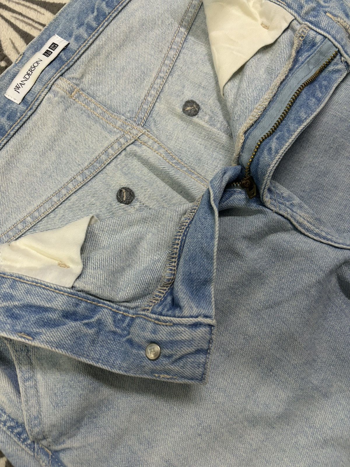 JW Anderson × Uniqlo Vintage JW Anderson x Uniqlo Blue Wash Baggy Carpenter Jeans Size US 30 / EU 46 - 18 Thumbnail