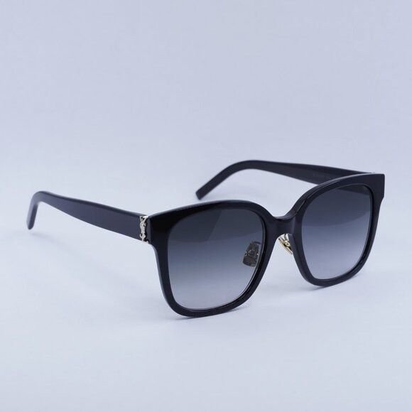 Saint Laurent Paris Saint Laurent SLM105/F 002 Sunglasses Black Square Frame Size ONE SIZE - 4 Thumbnail