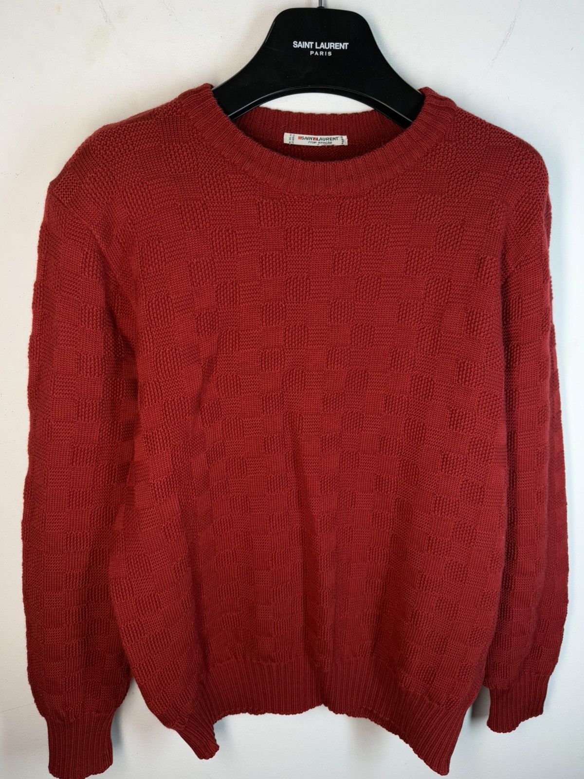 Saint Laurent Paris 1970’s YSL Sweater Knit Red Saint Laurent Paris Size US S / EU 44-46 / 1 - 12 Thumbnail