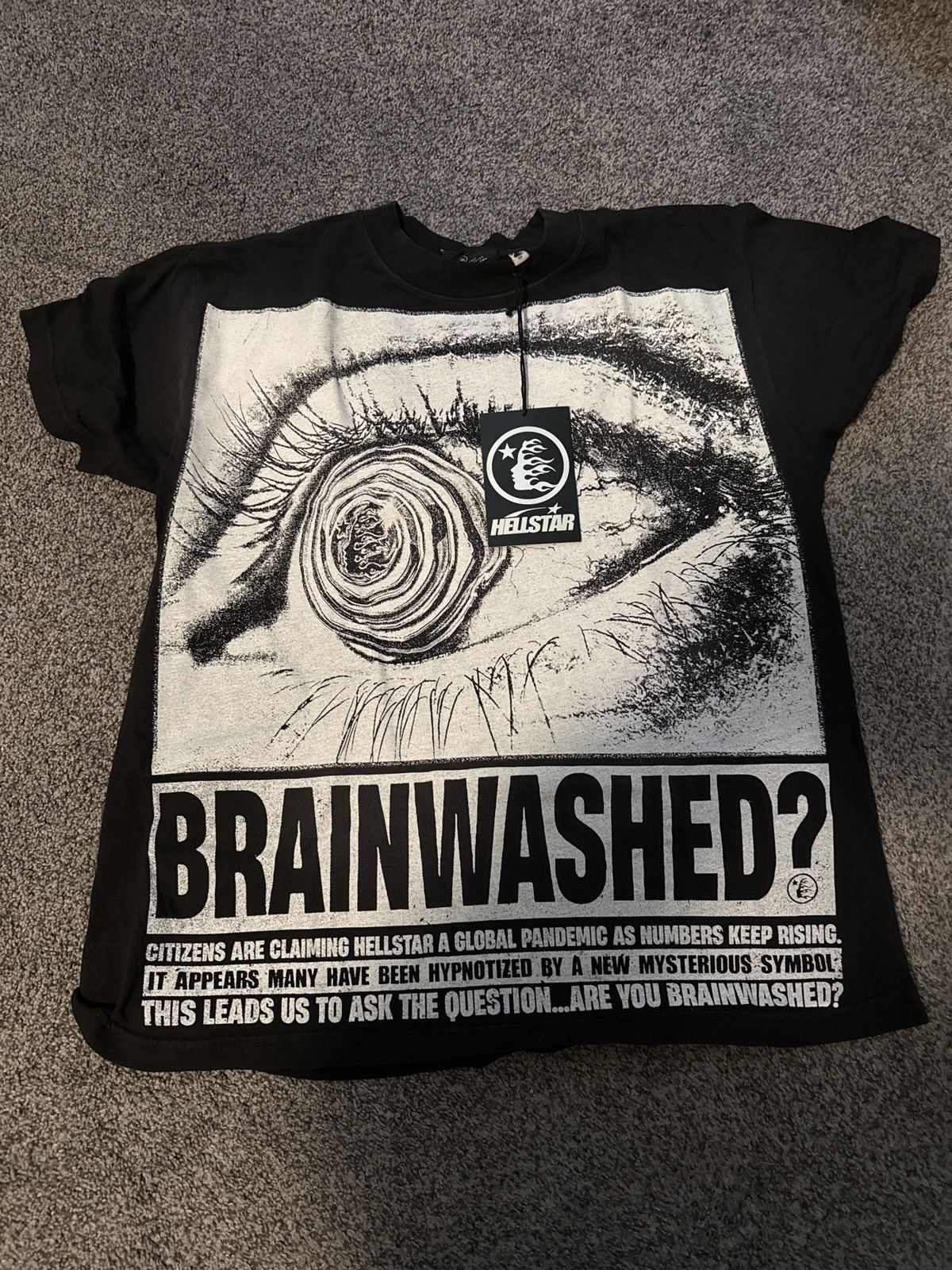HELLSTAR 🔥BNWT Authentic Hellstar Brainwashed/Eyeball T size Medium🔥 Size US M / EU 48-50 / 2 - 1 Thumbnail