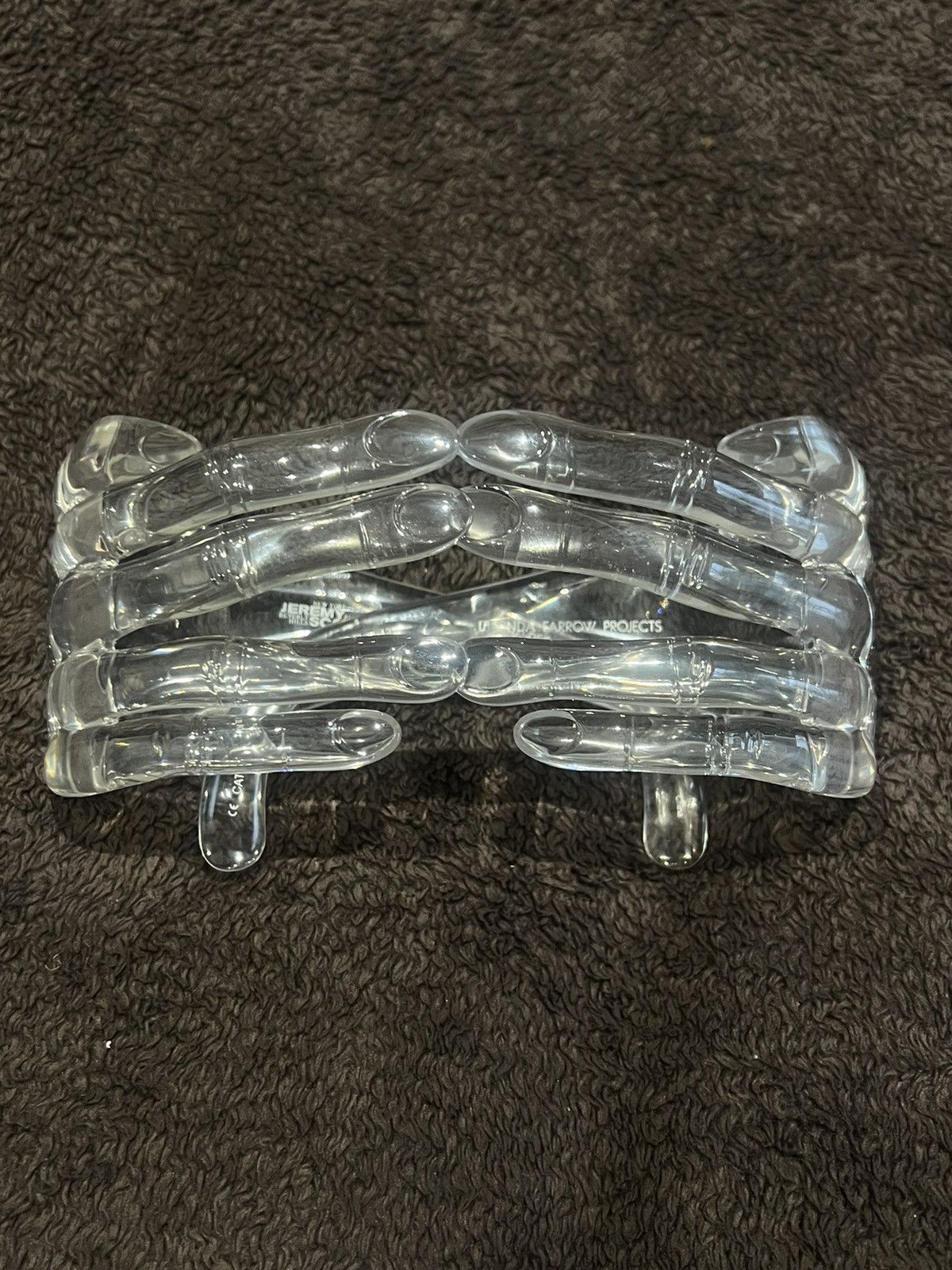 Jeremy Scott × Linda Farrow Iconic Clear Skeleton Fingers Hands Sunglasses New Size ONE SIZE - 1 Thumbnail