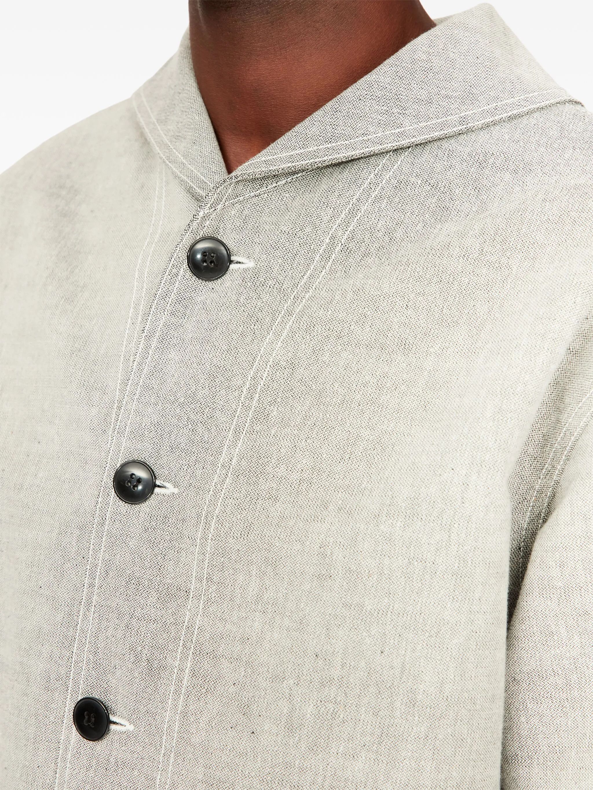 Maison Margiela oc11z0925 Button-down Cotton Jacket in Grey Size US L / EU 52-54 / 3 - 7 Thumbnail