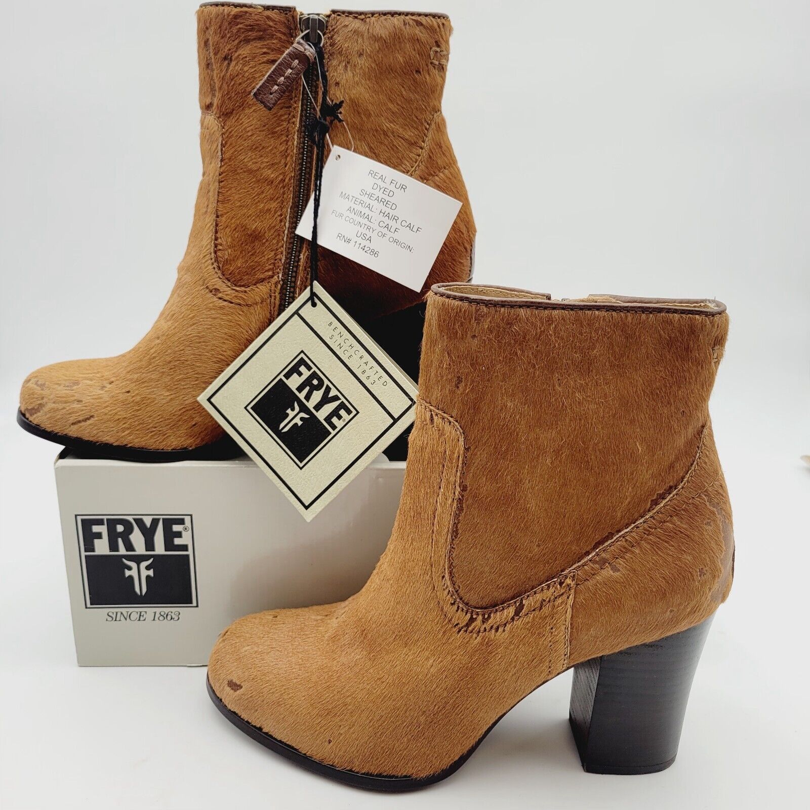 Frye FRYE Women's Parker Short Boots Cognac Size 9.5 Medium (M) Size US 9.5 / IT 39.5 - 4 Thumbnail