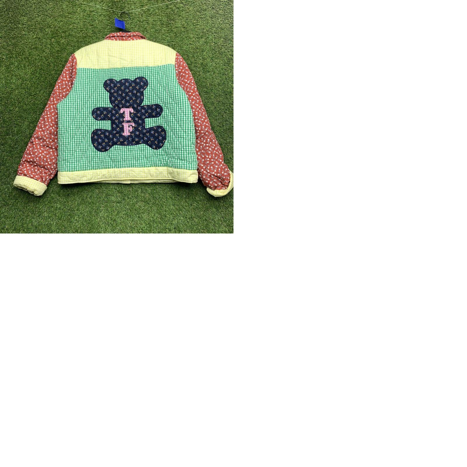 Teddy Fresh Teddy Fresh Jacket Womens XL Multicolor Quilted Teddy Bear Patchwork Gingham Size XL / US 12-14 / IT 48-50 - 9 Thumbnail