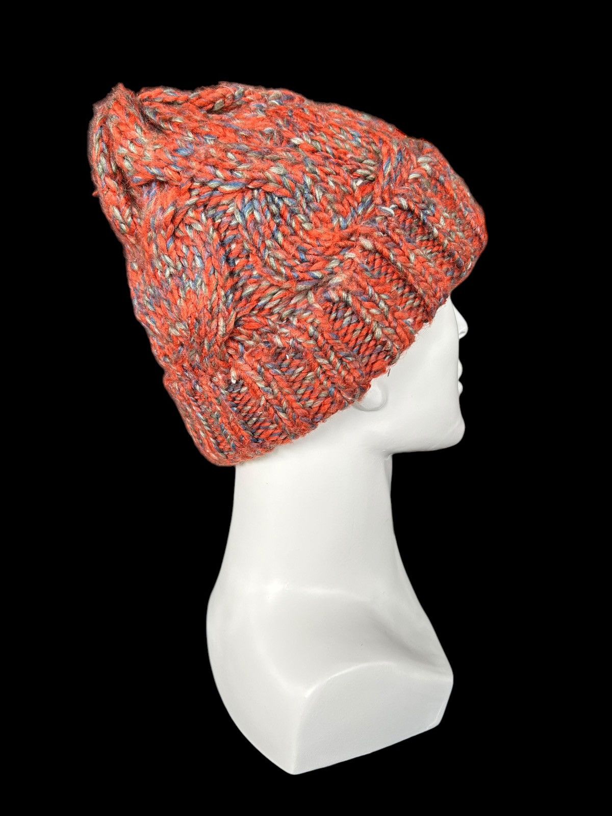 Japanese Brand × Kapital × Vintage Japanese Style Orange Crochet knitt hairy Beanie Hats🎌☠️☠️ Size ONE SIZE - 3 Thumbnail