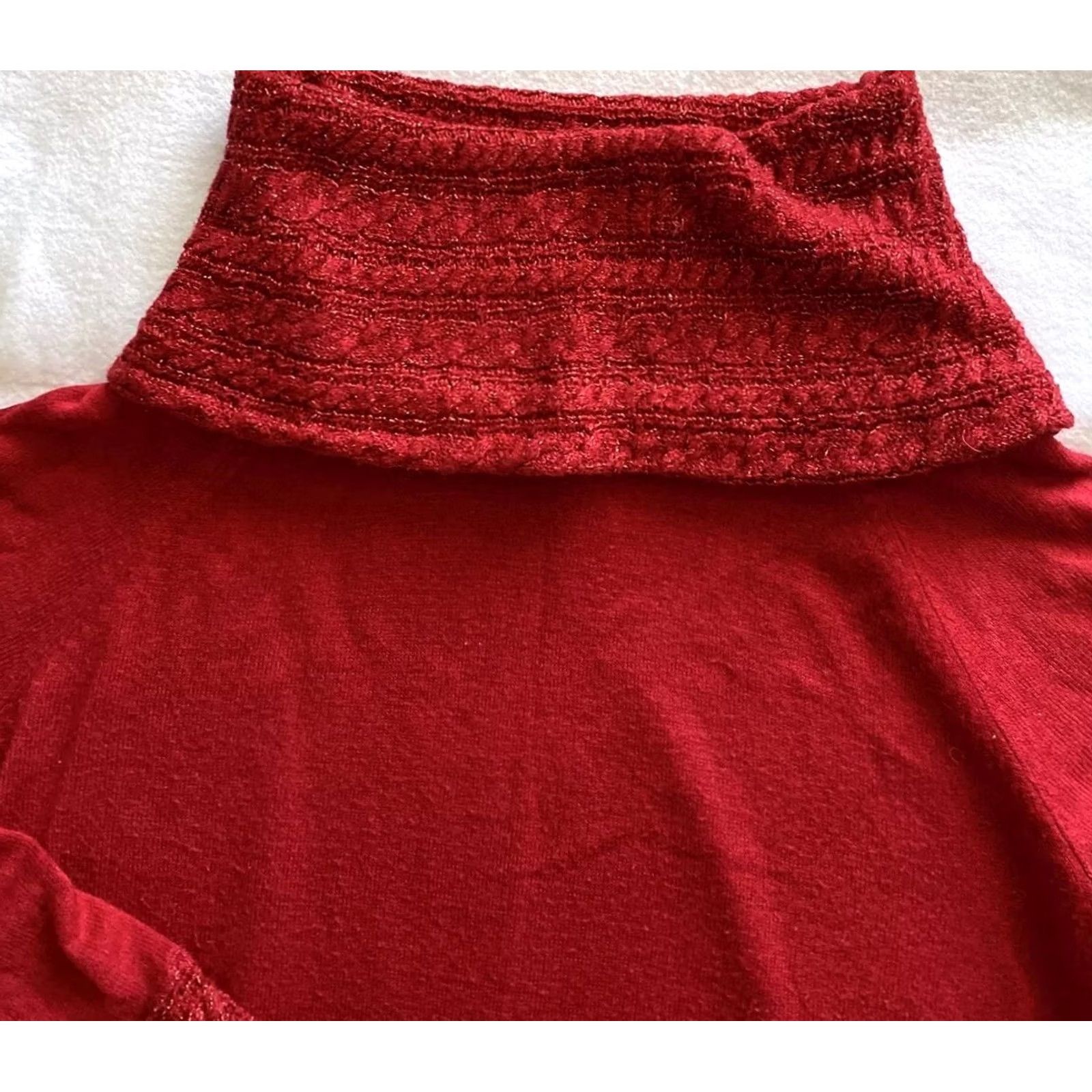 Vintage White Stag Sweater Womens XL Red Long Sleeve Collared Knit Pullover Casual Fall Winter Size XL / US 12-14 / IT 48-50 - 2 Thumbnail