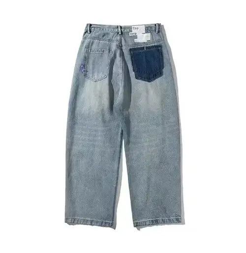 VIBE Custom Patchwork Ripped Baggy jeans Size US 32 / EU 48 - 4 Thumbnail
