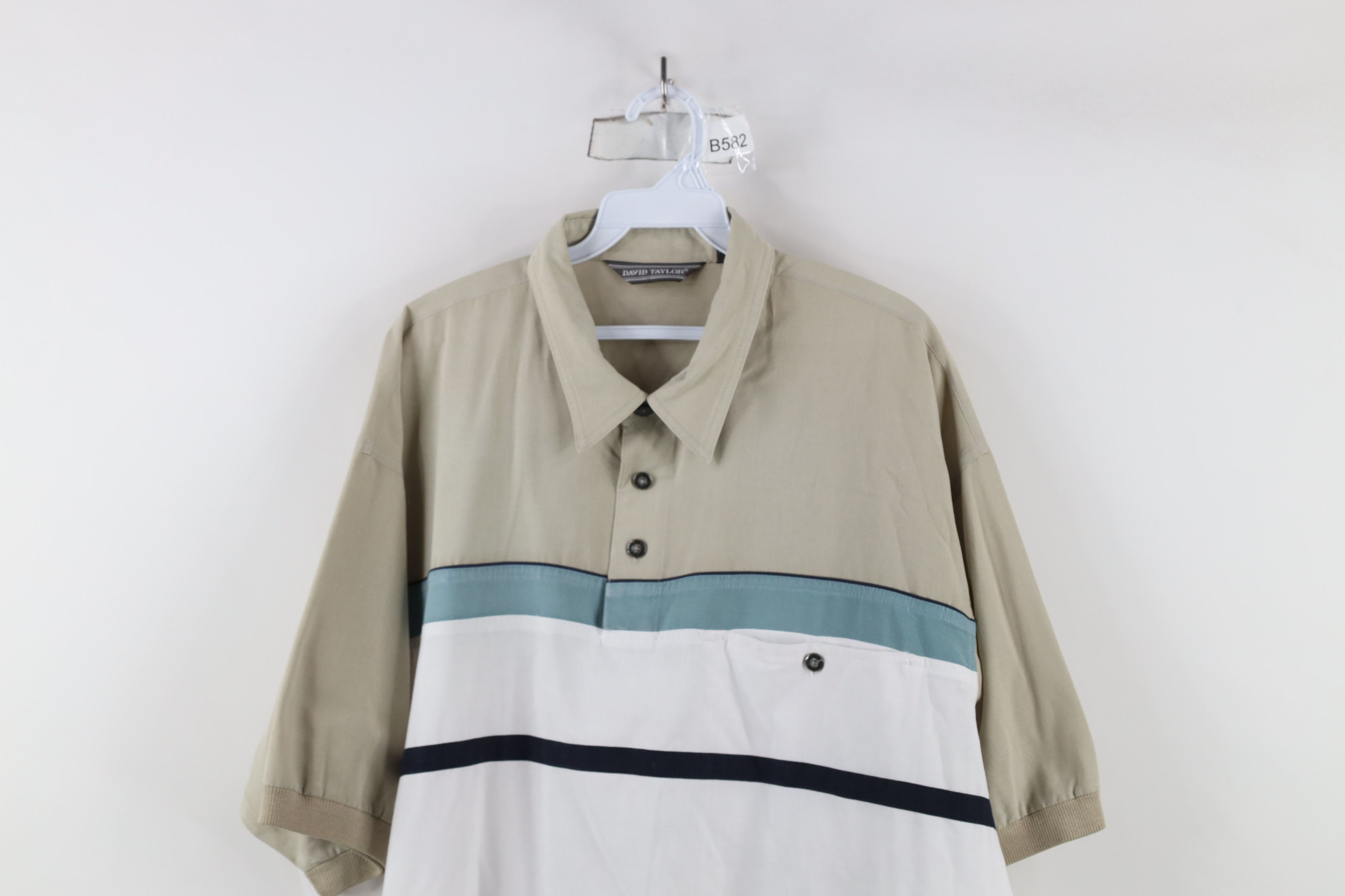 Vintage Vintage 90s Streetwear Block Pullover Polo Shirt Mob Mafia Size US XL / EU 56 / 4 - 2 Thumbnail