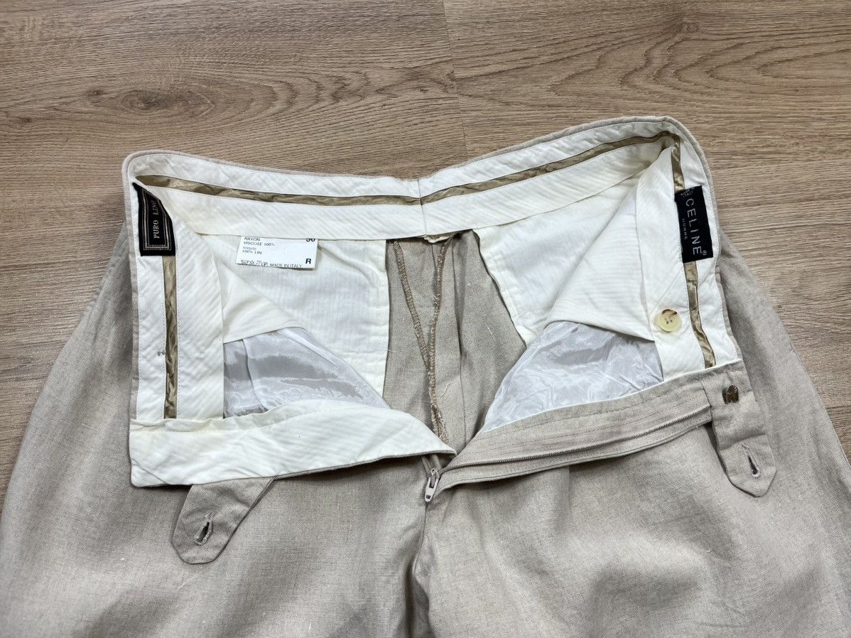 Celine Vintage CELINE HOMME 100% Linen Trousers Pants Beige Italy Size US 30 / EU 46 - 5 Thumbnail