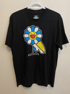 TAKASHI MURAKAMI X OVO SURPLUS FLOWER OWL HOODIE MILITARY GREEN - Kung Fu  Panda cotton T-shirt - HotelomegaShops