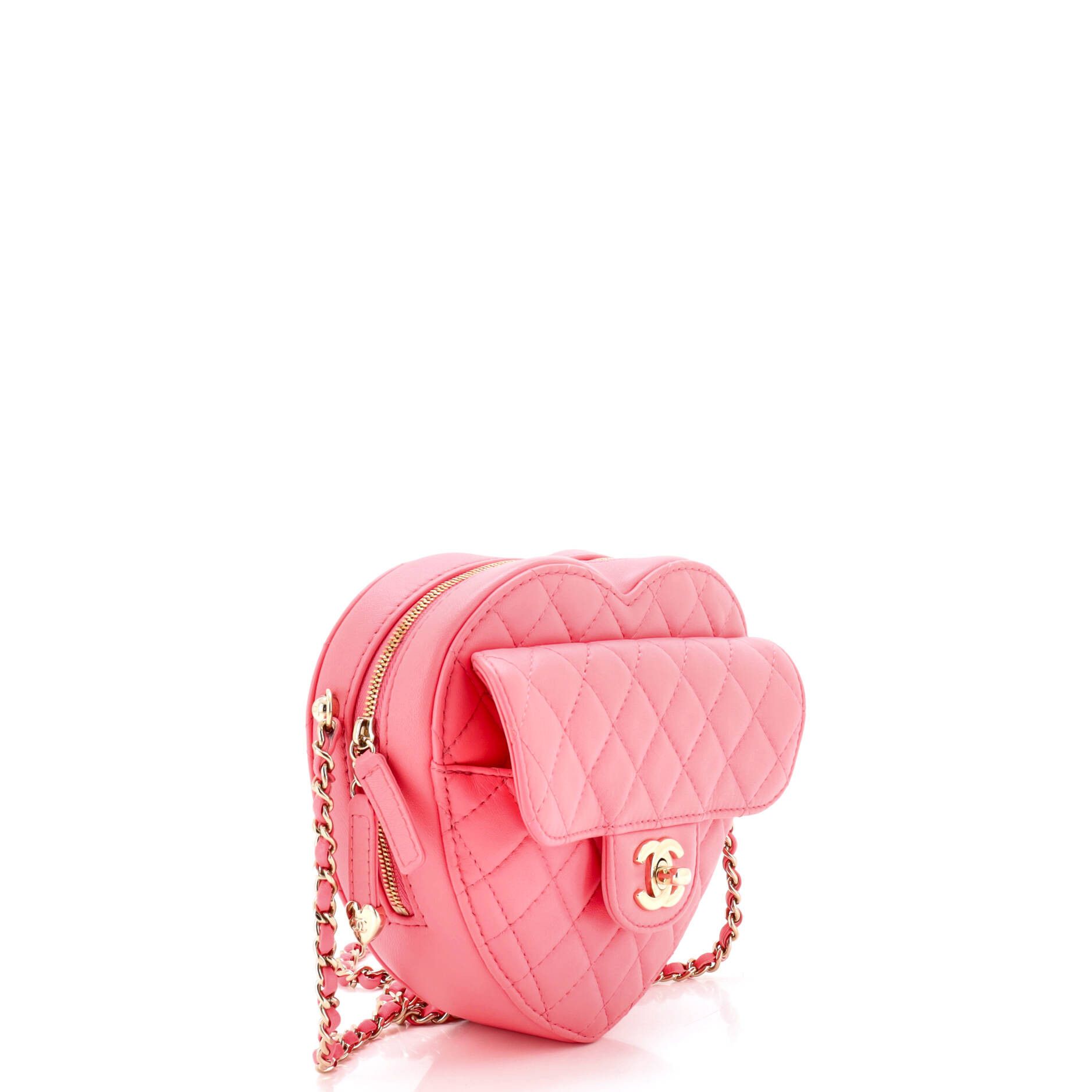 CC in Love Heart Bag Quilted Lambskin