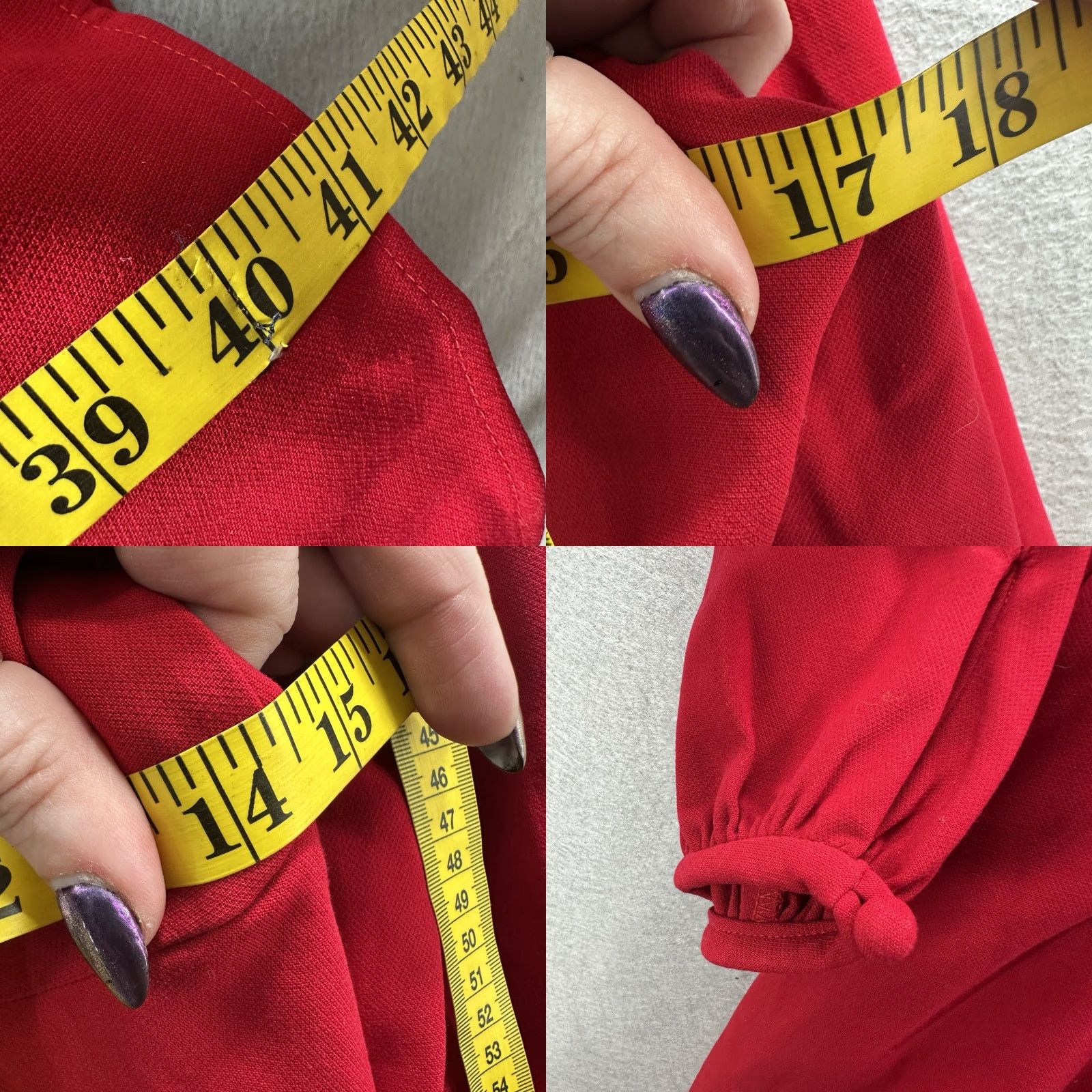 Black Halo Black Halo Dress Womens 8 Fit & Flare Dress V-Neck Knee Length Red - Formal, Party/Cocktail, Wedding, Workwear Women XS-XL? Size M / US 6-8 / IT 42-44 - 10 Thumbnail